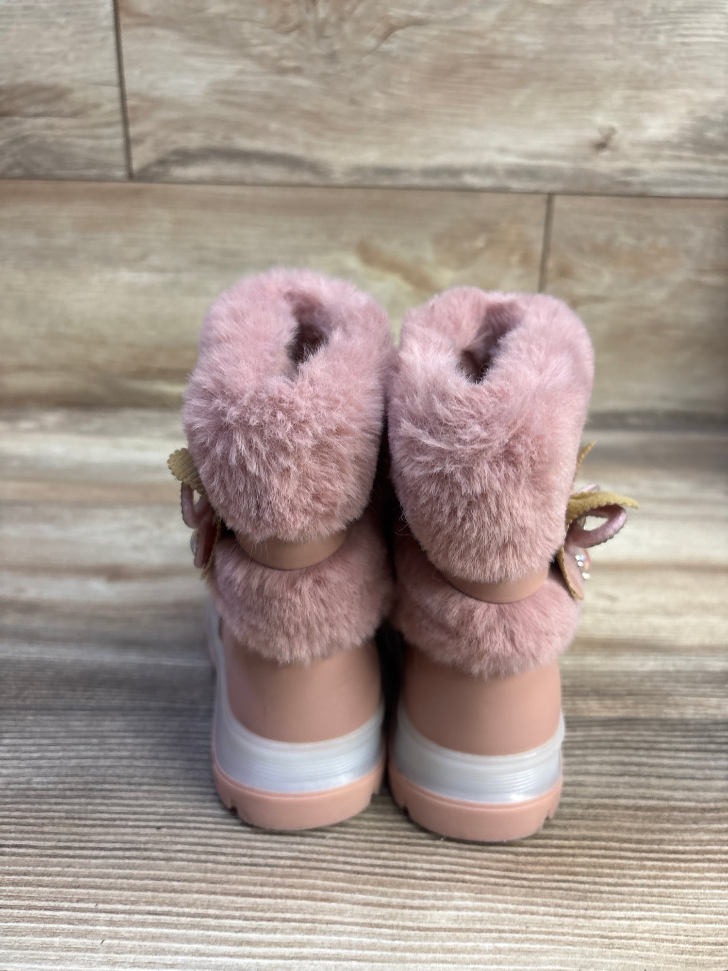 Belladia Faux-Fur Boots Pink sz 6c