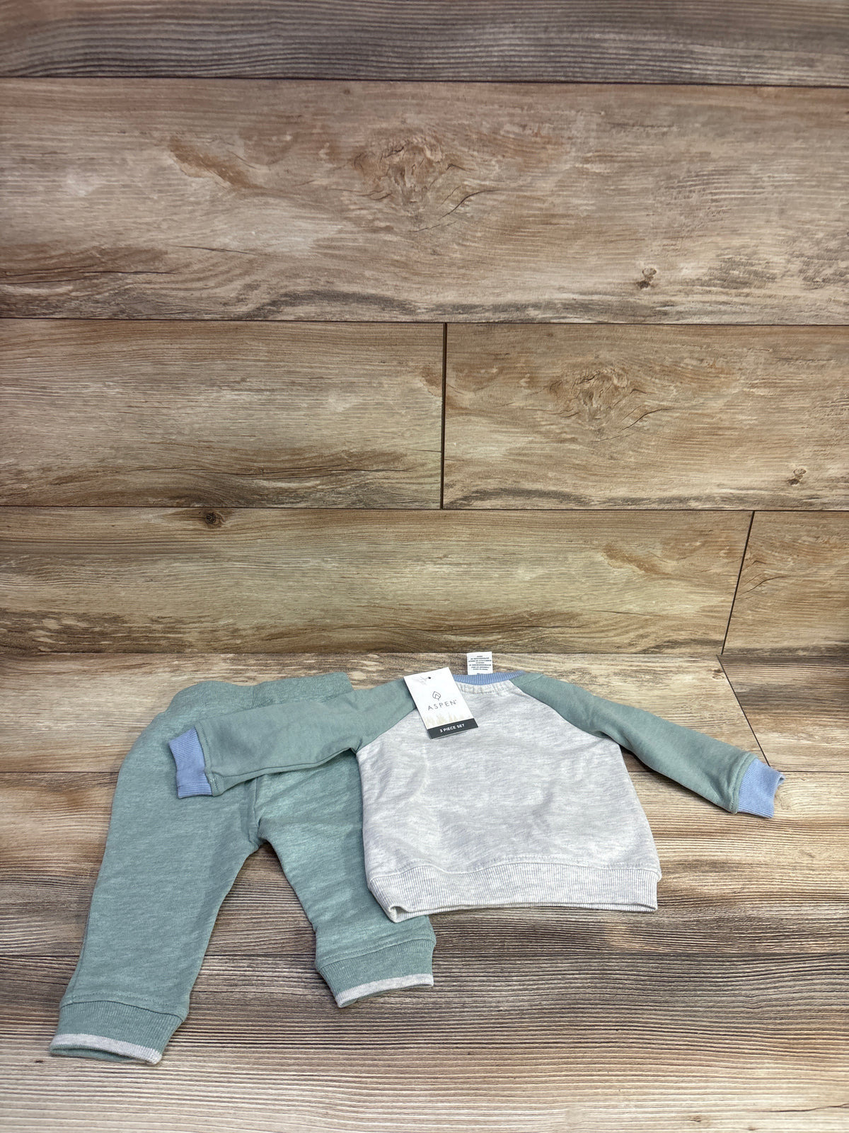 NEW Aspen 2pc Sweatshirt & Joggers Set Green sz 3-6m