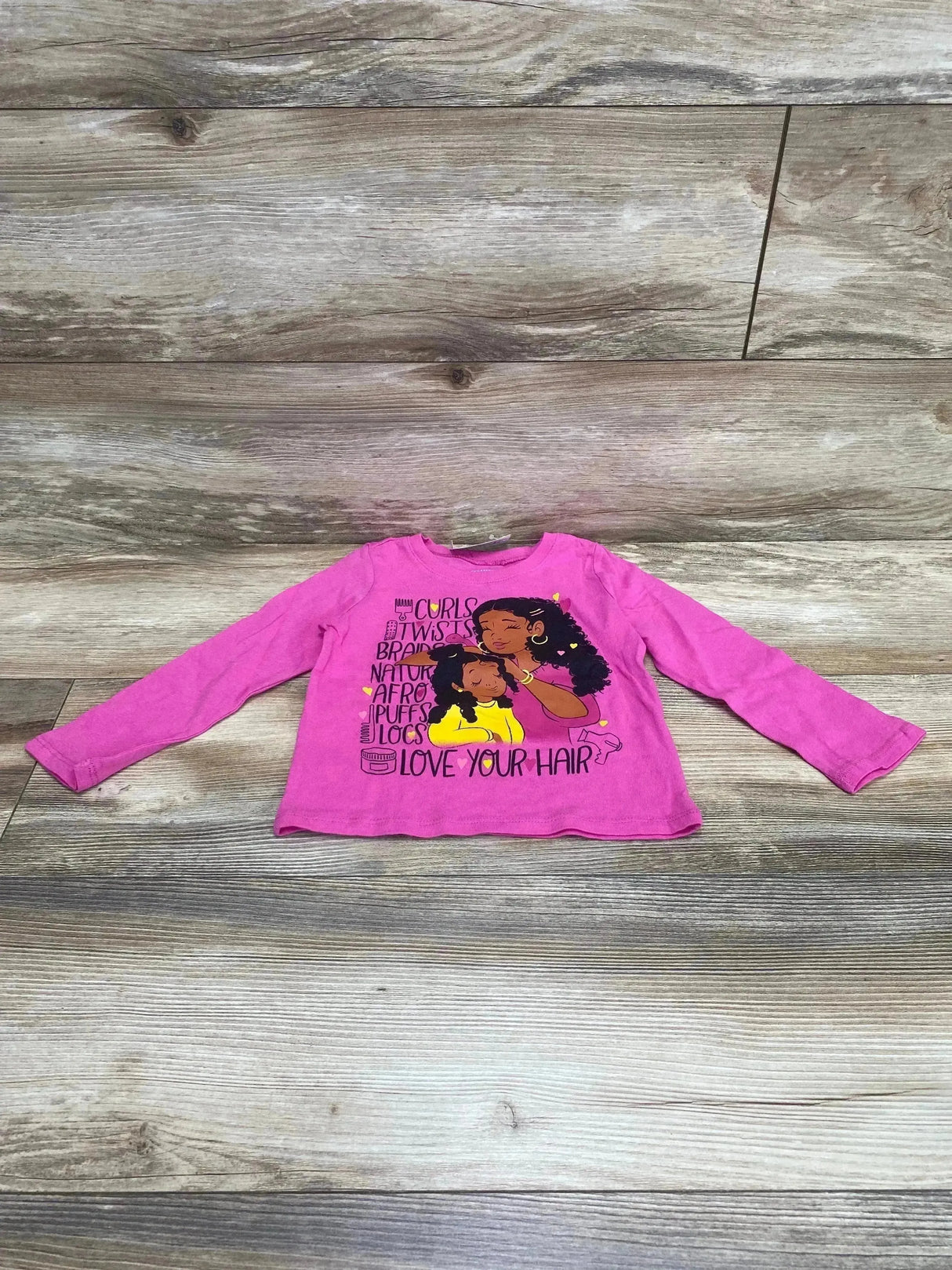 NEW Children's Place Love Your Hair Shirt Pink sz 2T