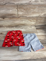 Sesame Street 2pk Elmo Shorts Red/Grey sz 3T