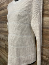 Isabel Maternity Chunky Knit Sweater White sz Medium