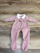 Shein Knit Collar Coverall Pink sz 3-6m
