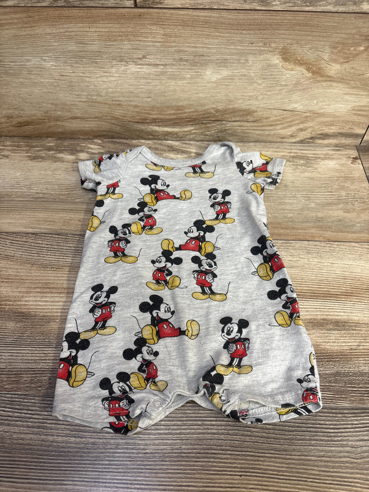 Disney Baby Mickey Mouse Grey Romper sz 3/6m