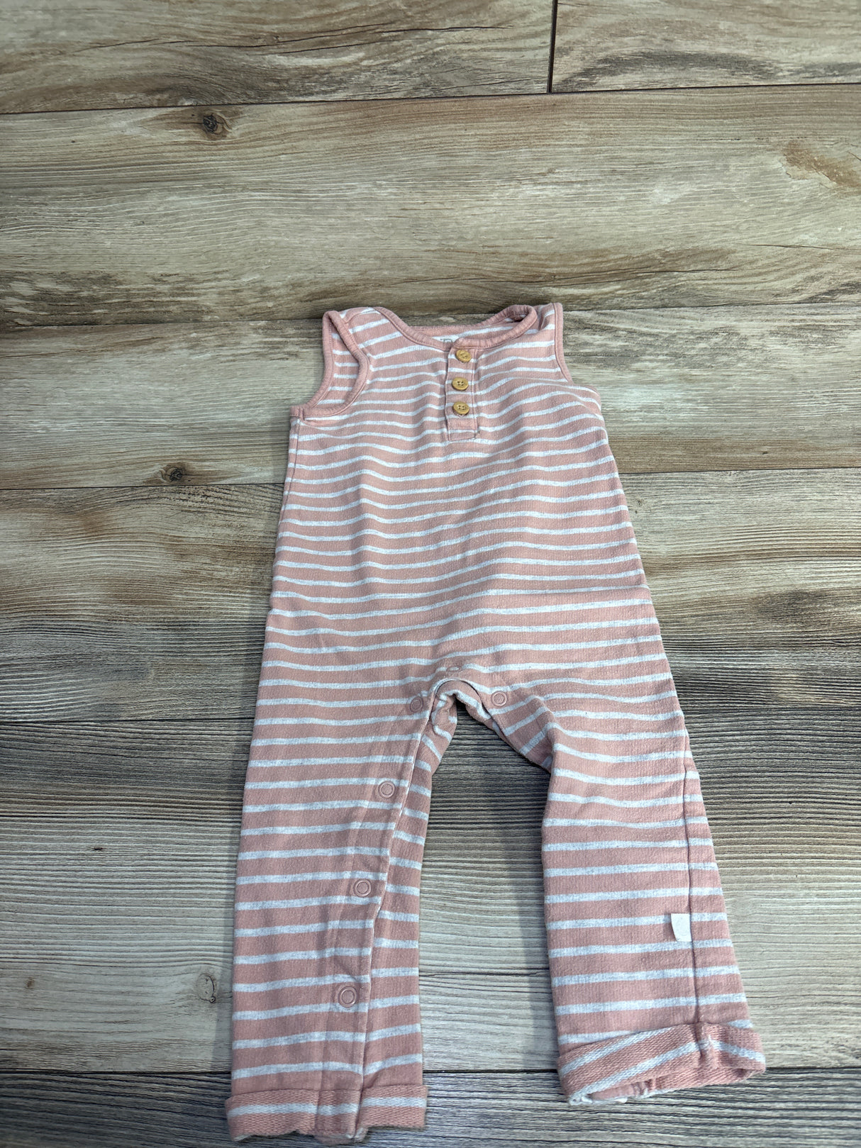 Little Planet Striped Coverall Peach sz 18m