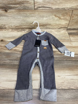 NEW 7 For All Mankind Henley Knit Coverall Grey sz 3-6m