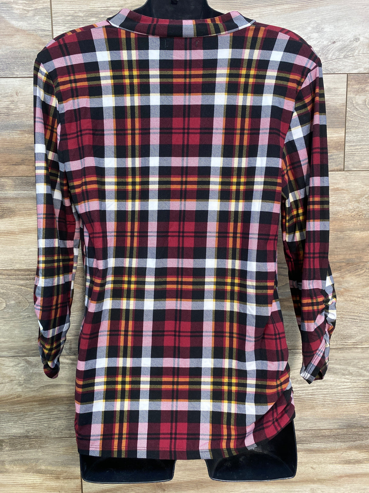 Feathers Maternity Plaid Flannel Pink sz Medium