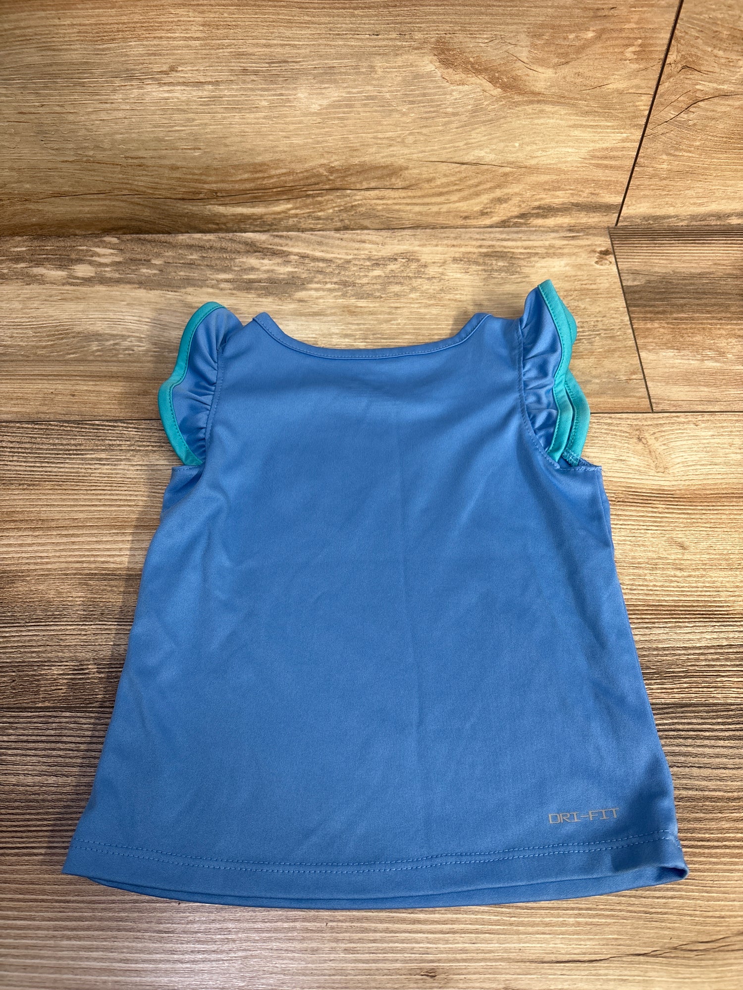 Nike Dri-Fit Floral Flutter Sleeve Tank Top Blue sz 3T