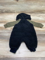 Nike Sherpa Hooded Coverall Green/Black sz Newborn