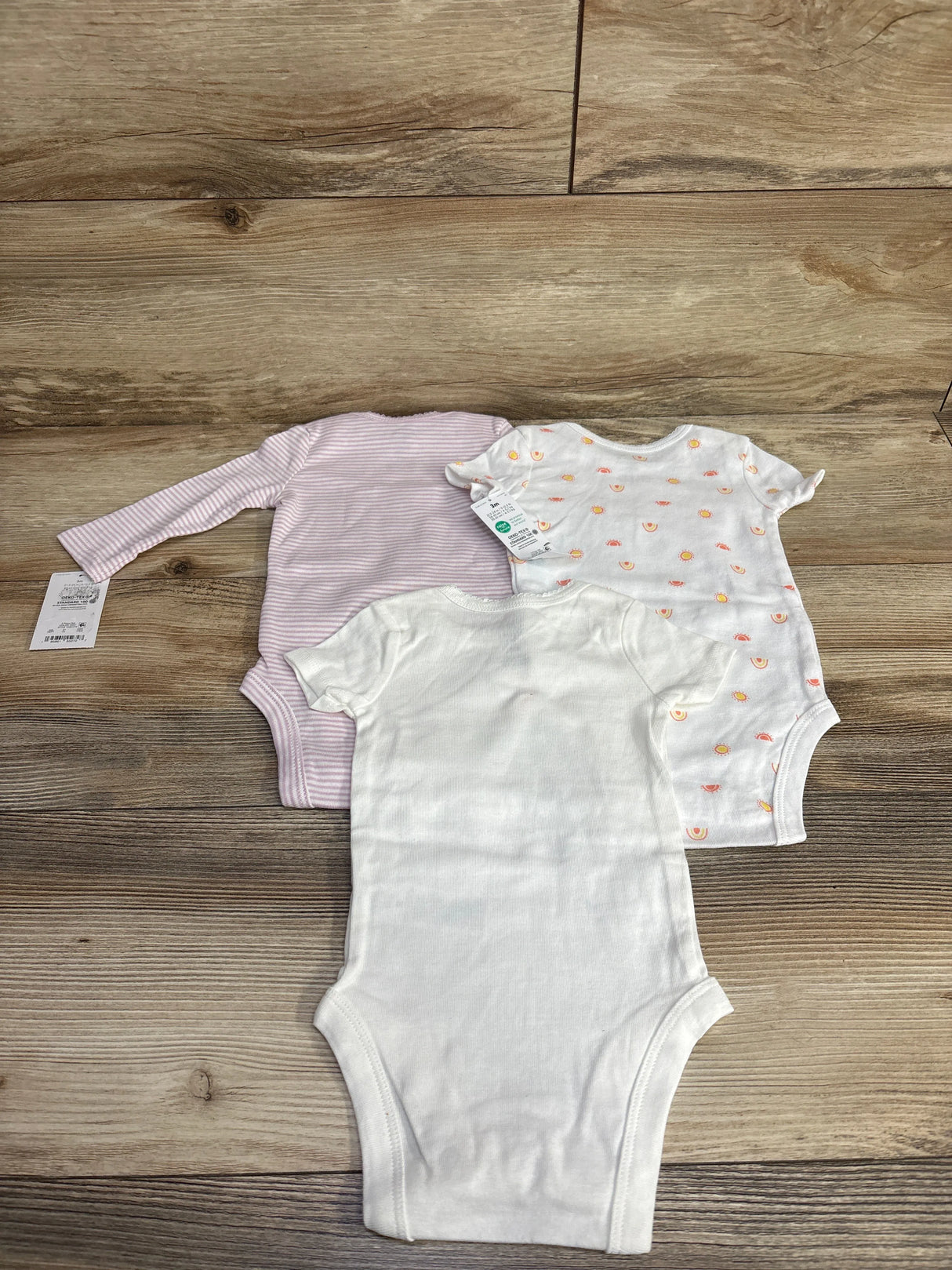 NEW Just One You 3pk Bodysuits White sz 3m