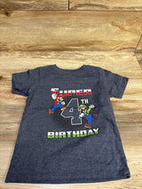Gildan Nintendo Super Mario 4th Birthday Shirt Blue sz 4T