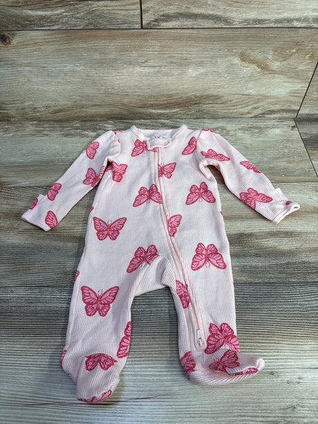 Carter's Butterfly Print Sleeper Pink sz 3m - Me n Mommy To Be