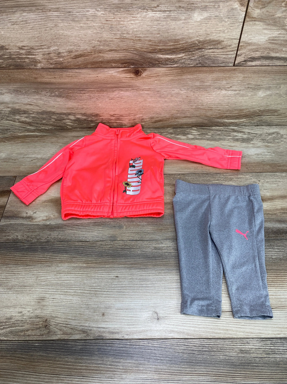 Puma 2pc Jacket & Leggings Pink sz 3-6m