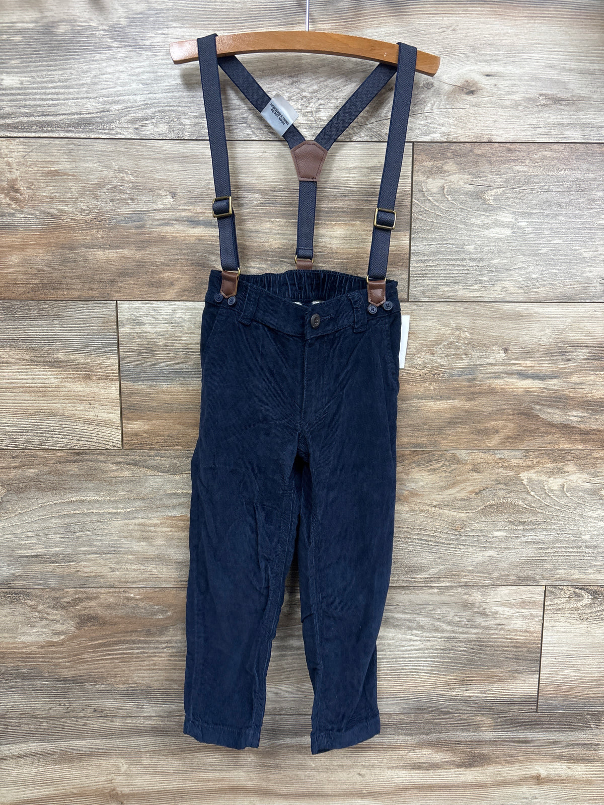 NEW Oshkosh Corduroy Suspender Pants Navy sz 4T