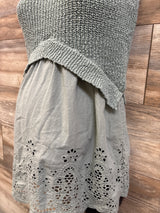 A Pea In The Pod Maternity Knit Eyelet Sleeveless Top Green sz Small