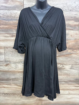 Ekouaer Maternity Dress Nursing Nightgown Black sz XXXL