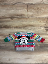 Disney Store Striped Mickey Mouse Sweater Grey sz 9-12m