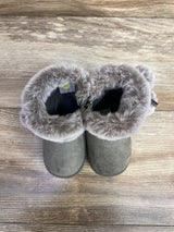 First Steps by Stepping Stones Pom Pom Faux Fur Boots, Grey sz 4c