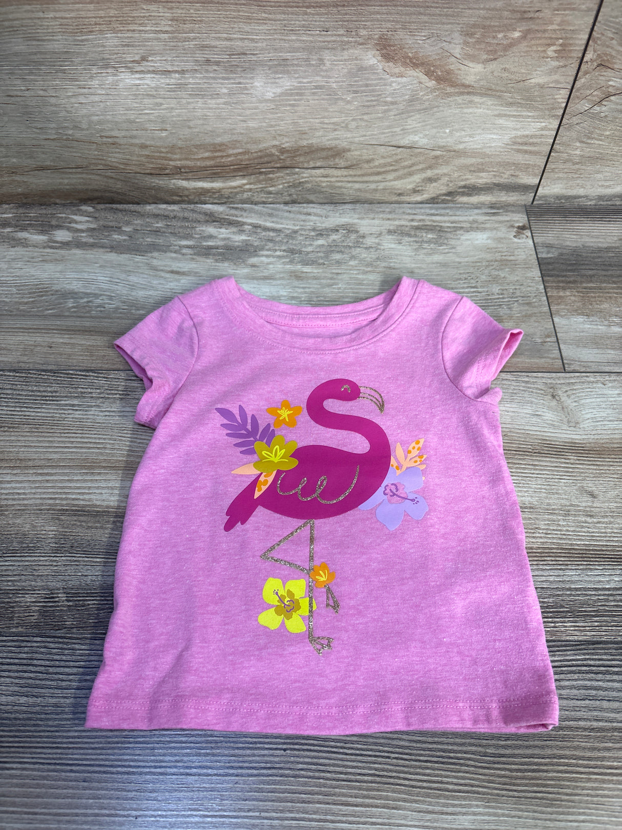 Cat & Jack Flamingo Shirt Pink sz 12m