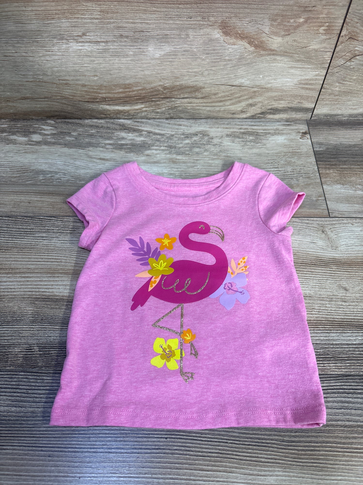 Cat & Jack Flamingo Shirt Pink sz 12m