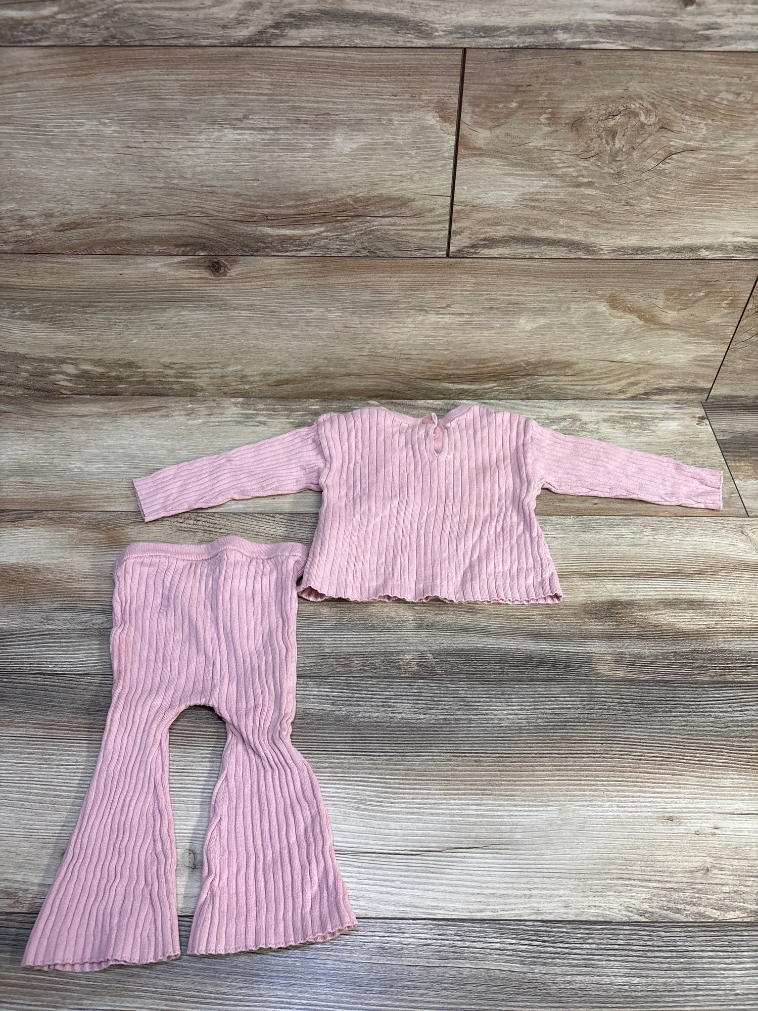 Baby Gap Ribbed 2pc Shirt & Pants Set Pink sz 6-12m
