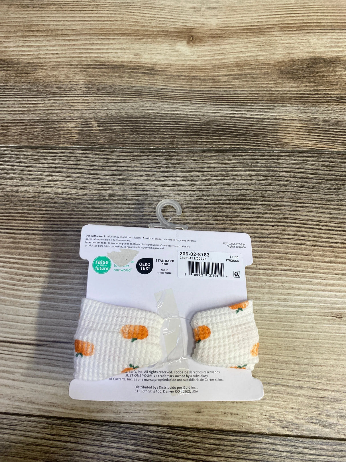 NEW Just One You Pumpkin Headband White One Size