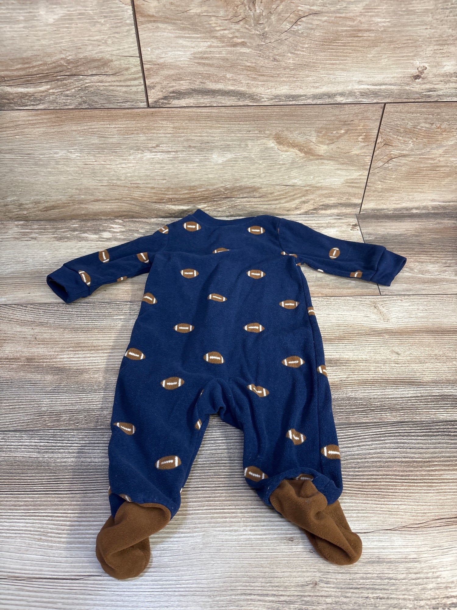 Carter's Football Blanket Sleeper Navy sz 3m