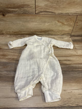 Under The Nile Organic Muslin Kimono Coverall Ivory sz 3-6m