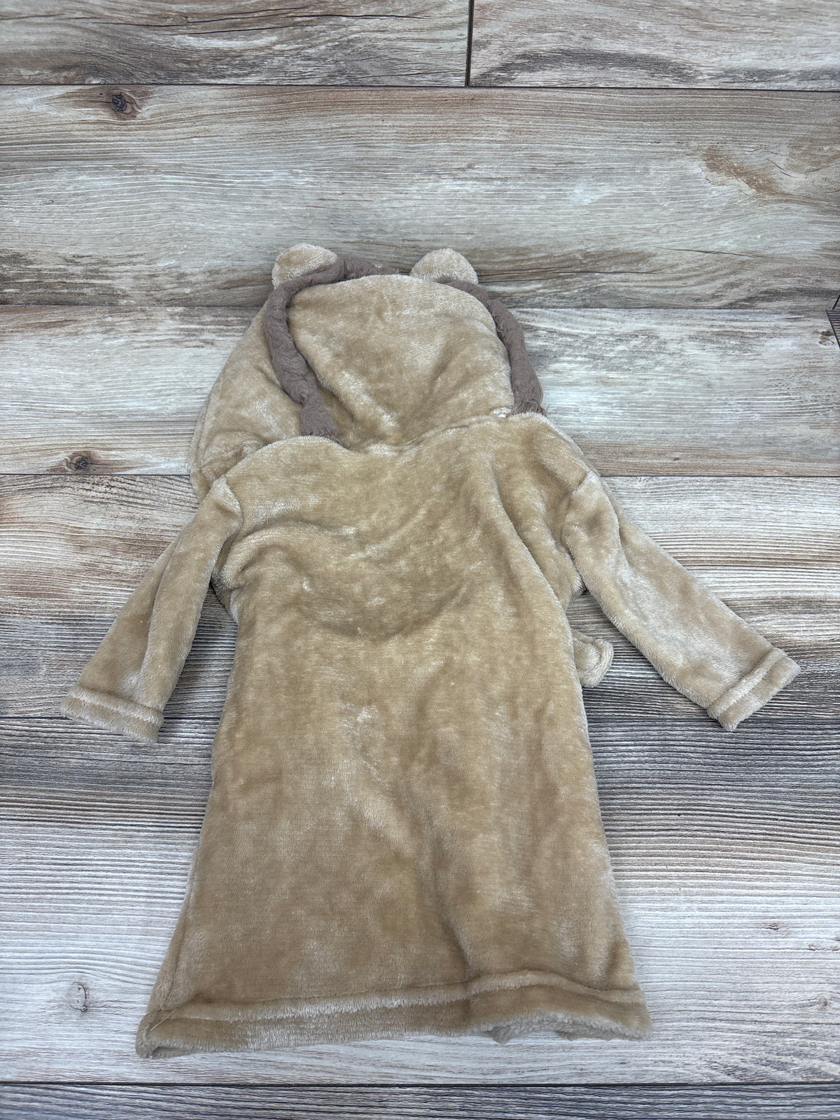 Modern Baby Plush Hooded Bath Robe Tan sz 0-9m