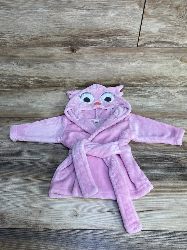 Hudson Baby Owl Hooded Robe Pink sz 0-9m - Me n Mommy To Be