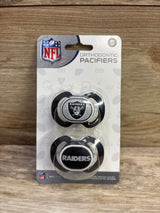 NEW Baby Fanatic 2pk Las Vegas Raiders NFL Officially Licensed Pacifiers