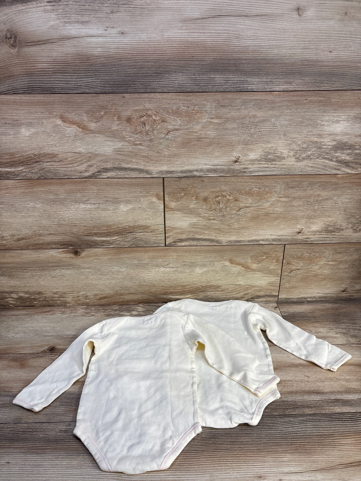 Touched By Nature 2pk Elephant Bodysuits Cream sz 18m