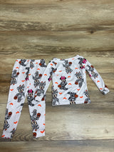 Disney 2pc Minnie Mouse Halloween Pajama Set White sz 2T
