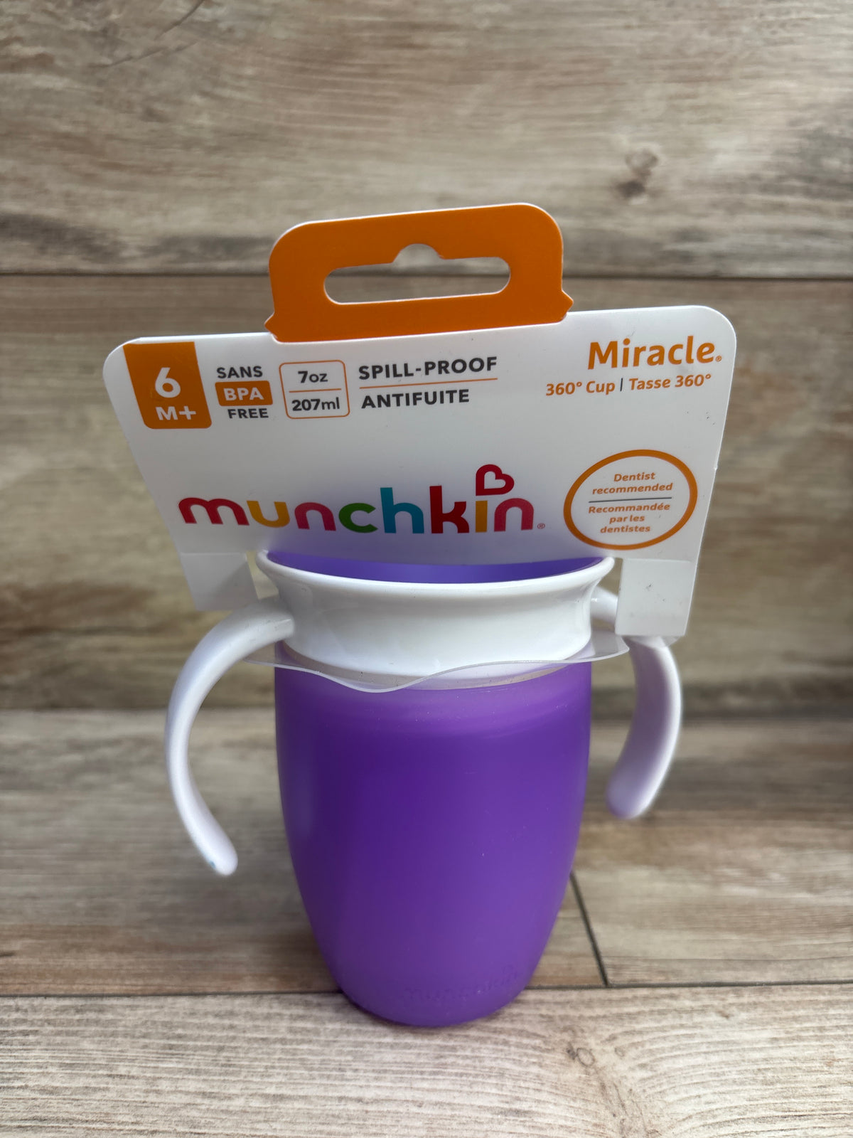 NEW Munchkin Miracle 360 Trainer Cup 7oz Purple