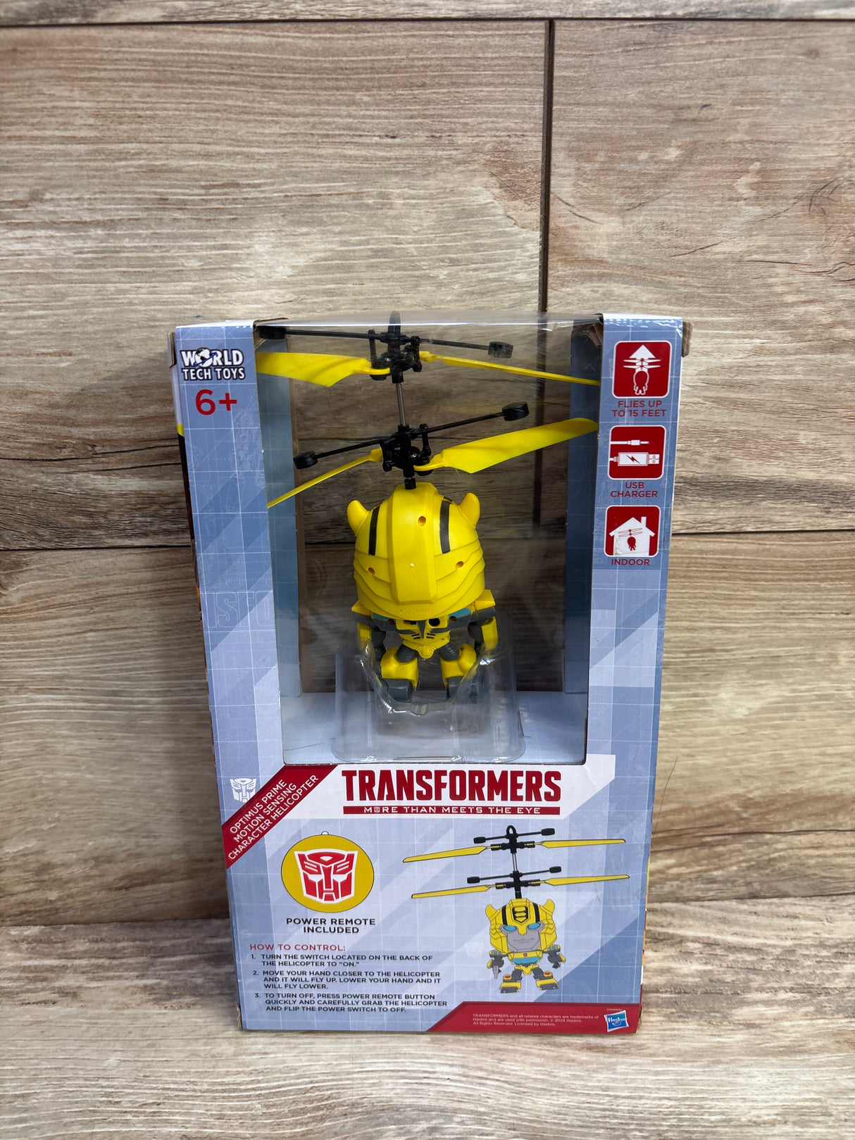 NEW World Tech Toys Transformers Bumblebee Motion Sensing Helicopter