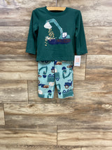 NEW Just One You 2pc Cereal Pajama Set Green sz 18m