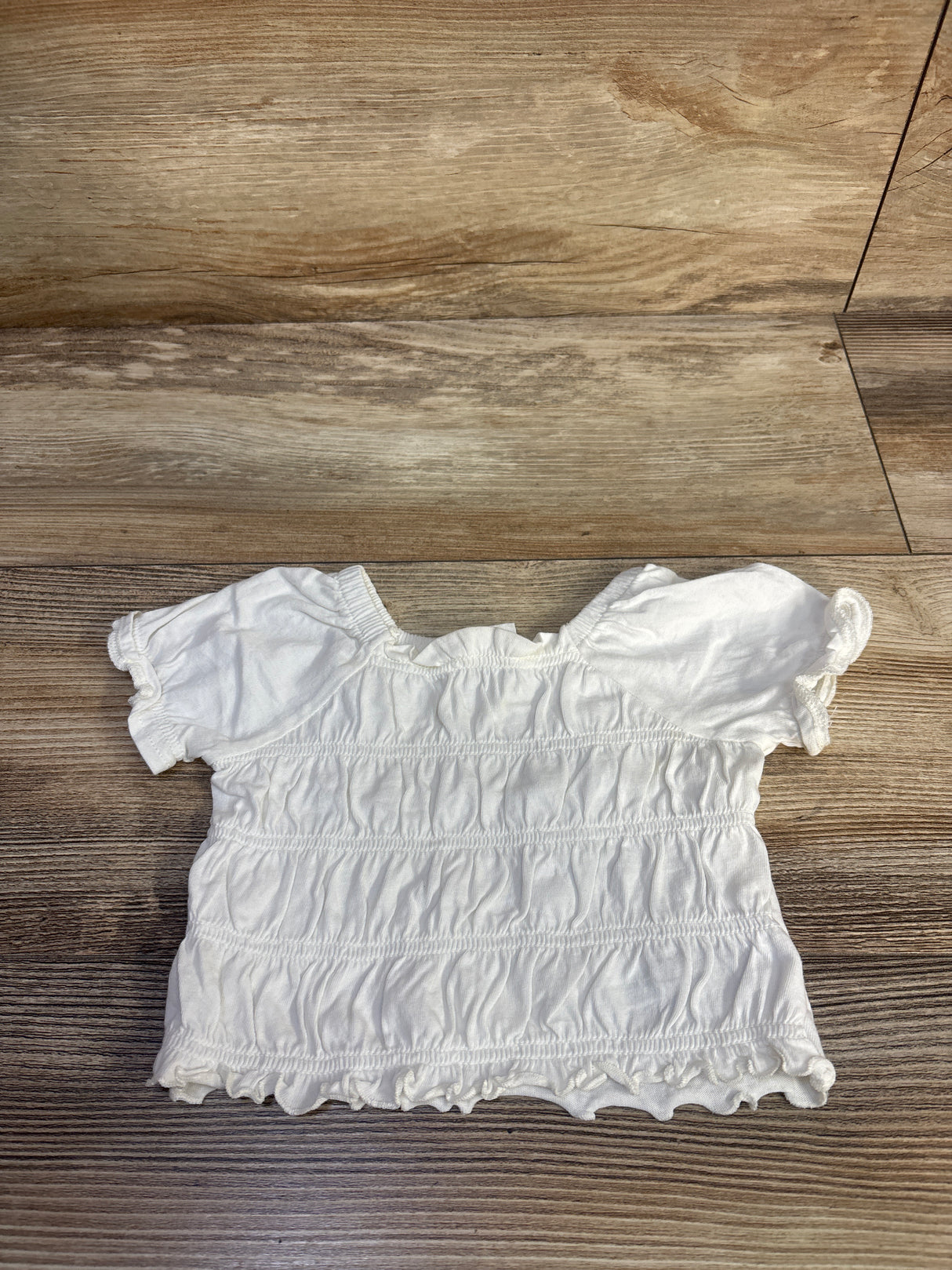 Baby Gap Smocked Top White sz 6-12m