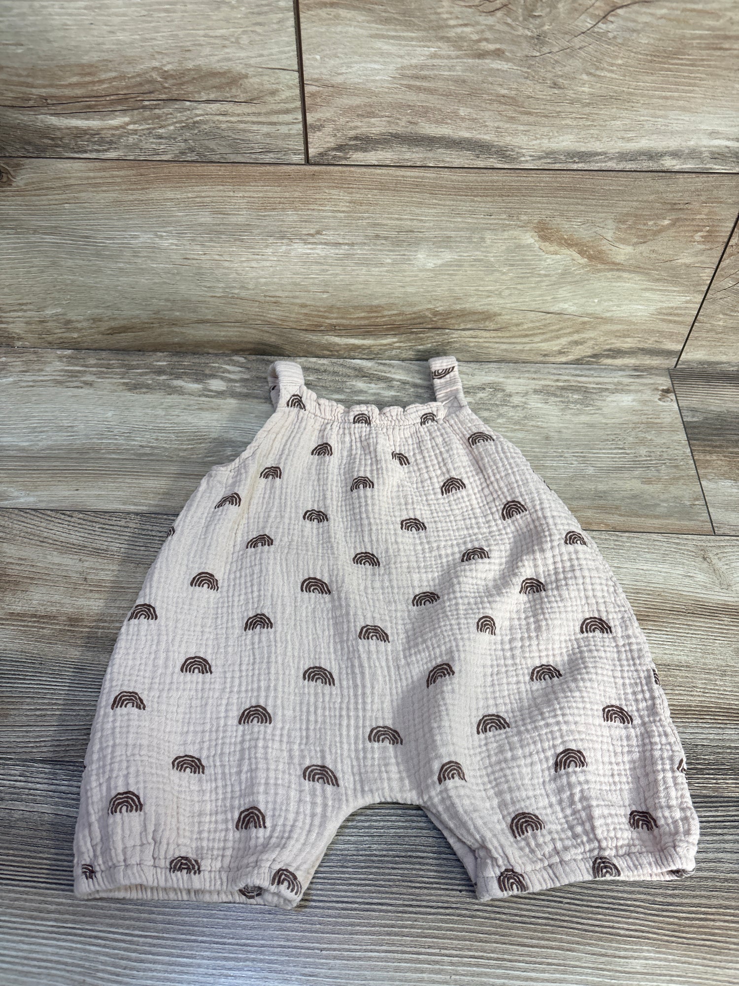 Gauze Tank Shortie Romper Brown sz 9-12m