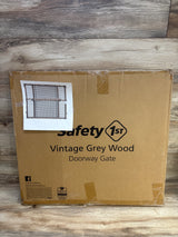 NEW Safety 1st Vintage Grey Wood Doorway Security Baby Gate