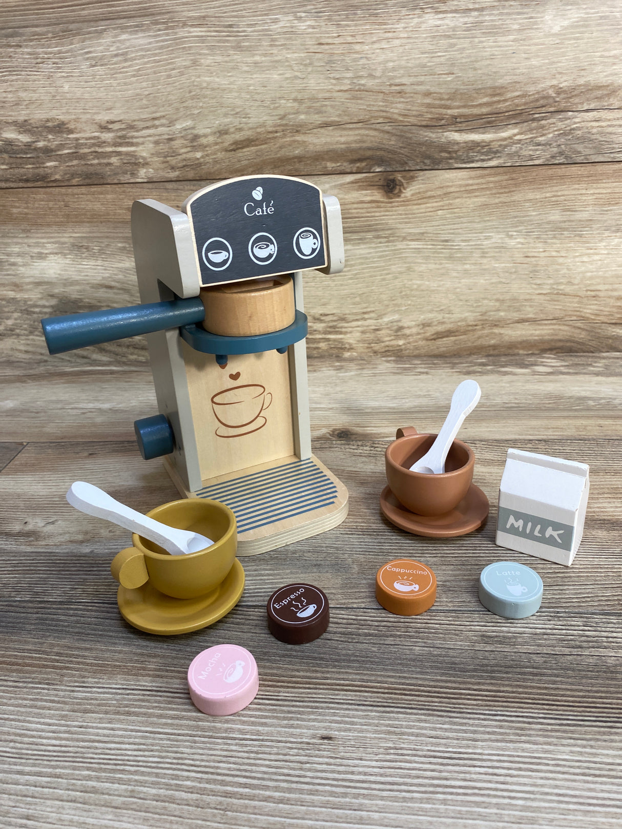 PairPear Wooden “Drop-Pod” Coffee Maker Toy