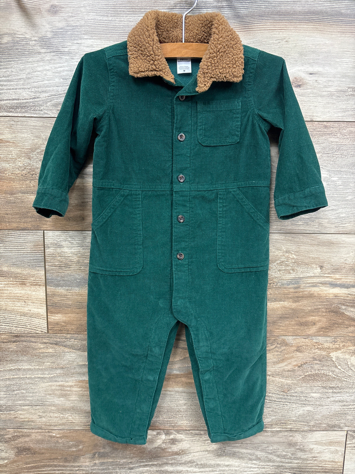 Carter's Sherpa Collar Corduroy Coverall Green sz 18m