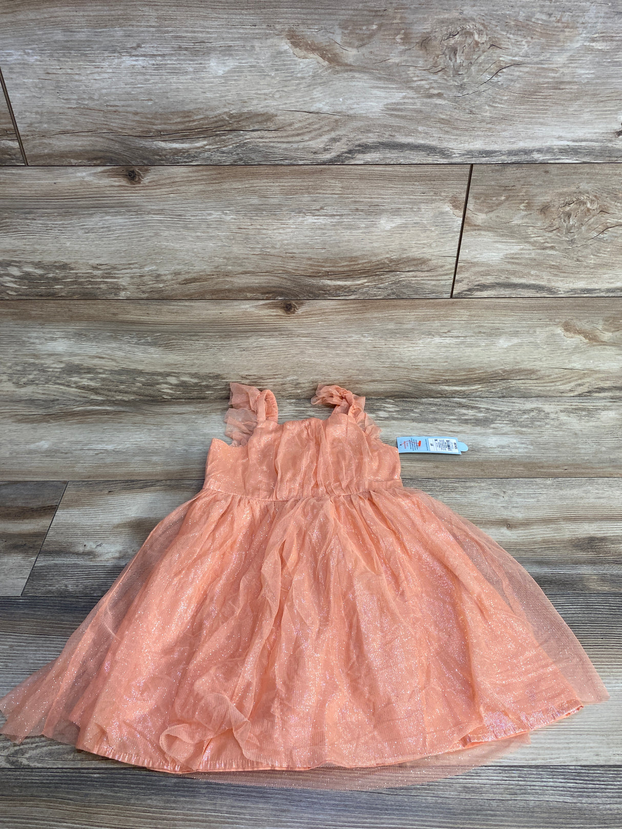 NEW Cat & Jack Glitter Tank Dress Orange sz 5T