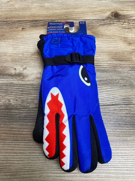 NEW ThermaWear Kid's Shark Winter Ski Gloves Blue - Me n Mommy To Be