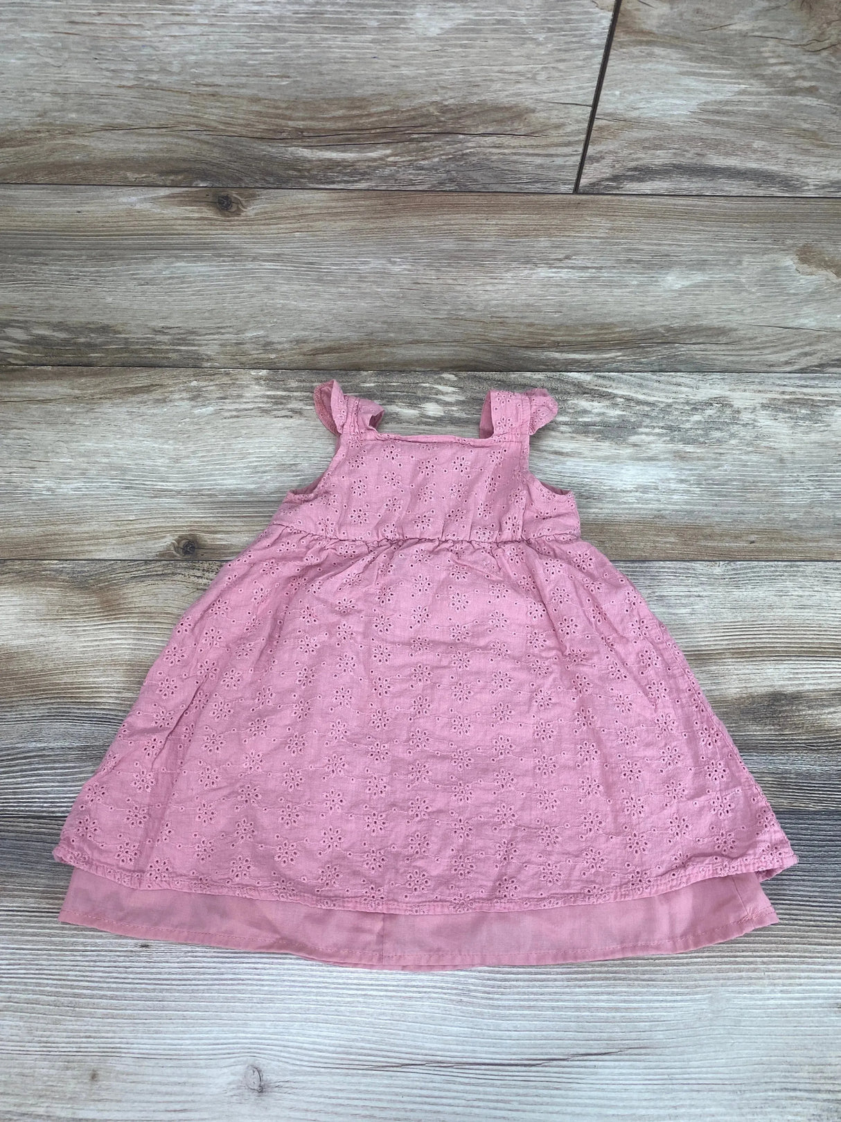 Daisy Fuentes Eyelet Dress Pink sz 18m