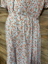 Pinkblush Floral Maternity Dress Blue sz Large