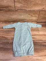 Babysoy Solid Snap Sleep Gown Blue sz 3-6m
