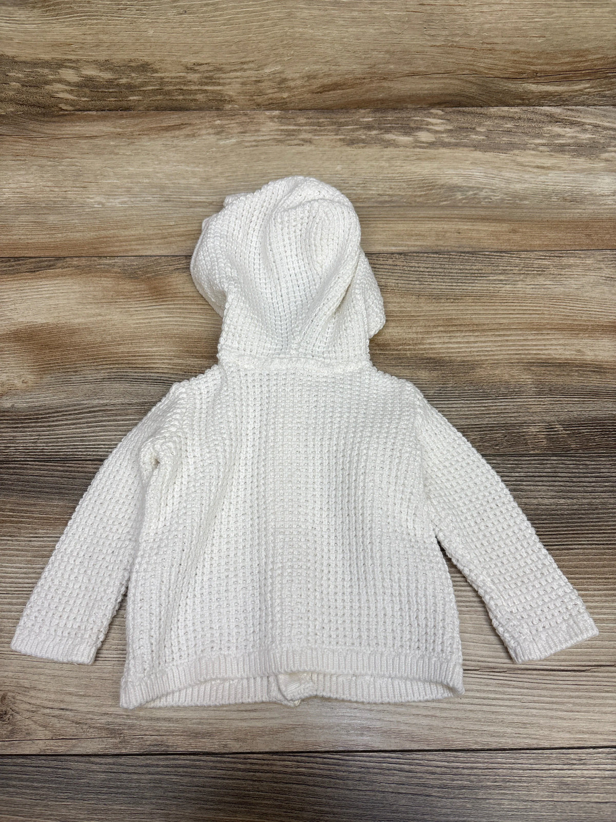 Carter's Knit Button-Up Hooded Cardigan White sz 3m