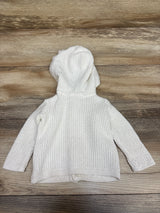 Carter's Knit Button-Up Hooded Cardigan White sz 3m