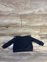 NEW Modern Moments x Wicked Elphaba Eyelet Ruffle Sweatshirt Grey sz 12m
