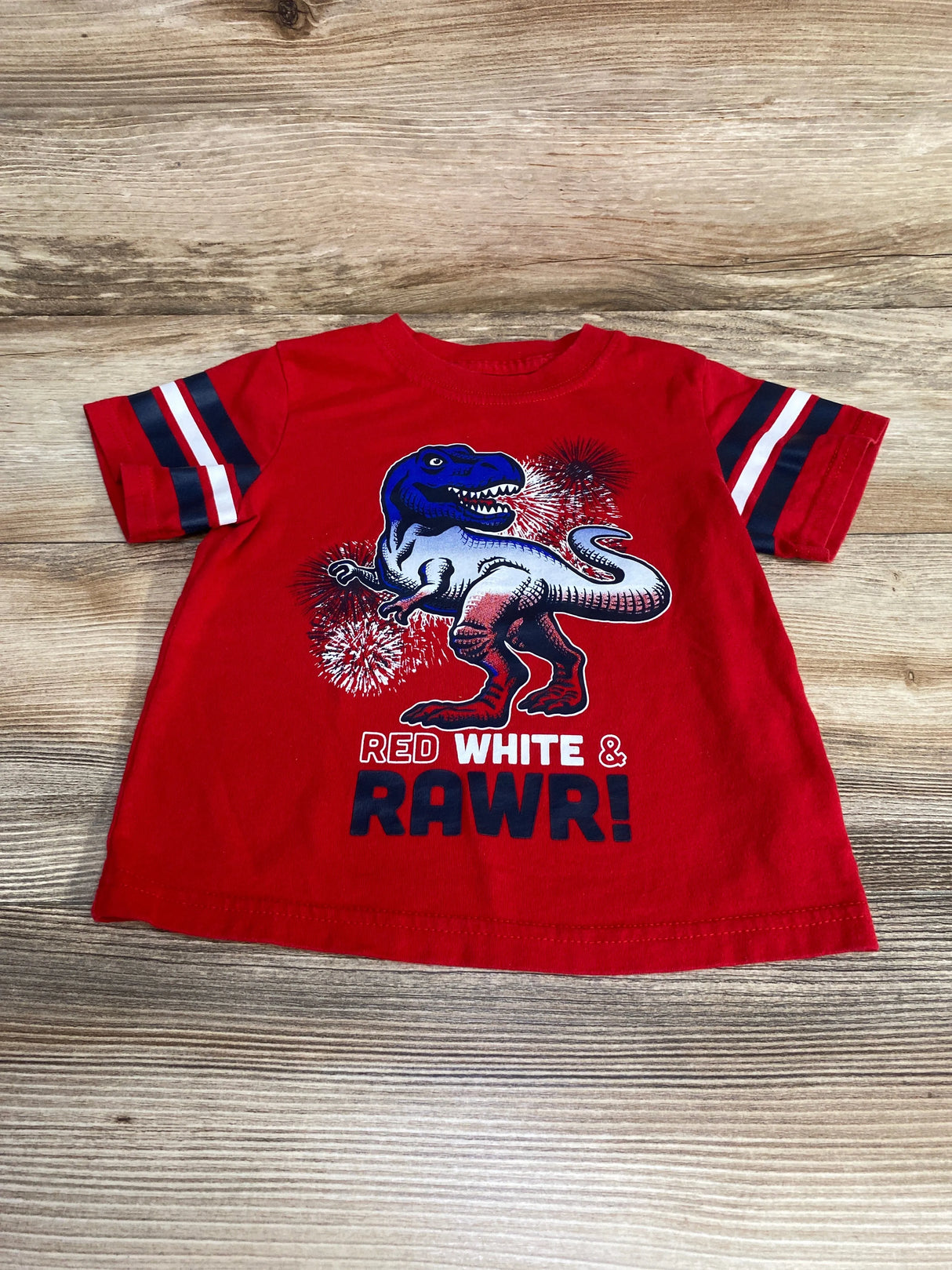 Celebrate Red White & Rawr! Shirt Red sz 3T