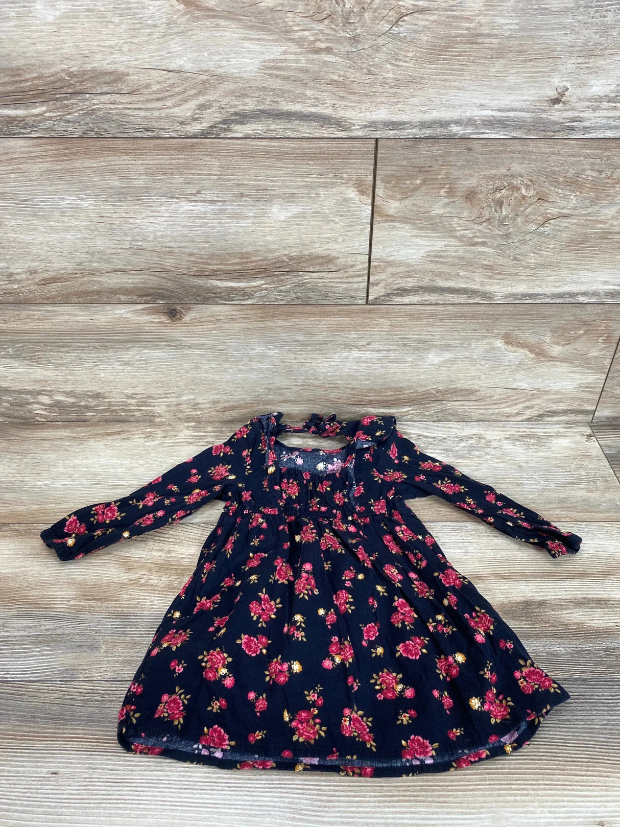 Old Navy Floral Ruffle Dress Black sz 18-24m